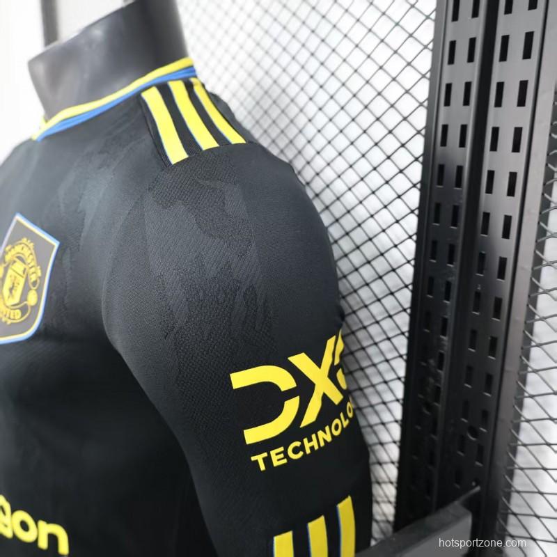 Player Version 25/26 Manchester United Third Black Long Sleeve Jersey