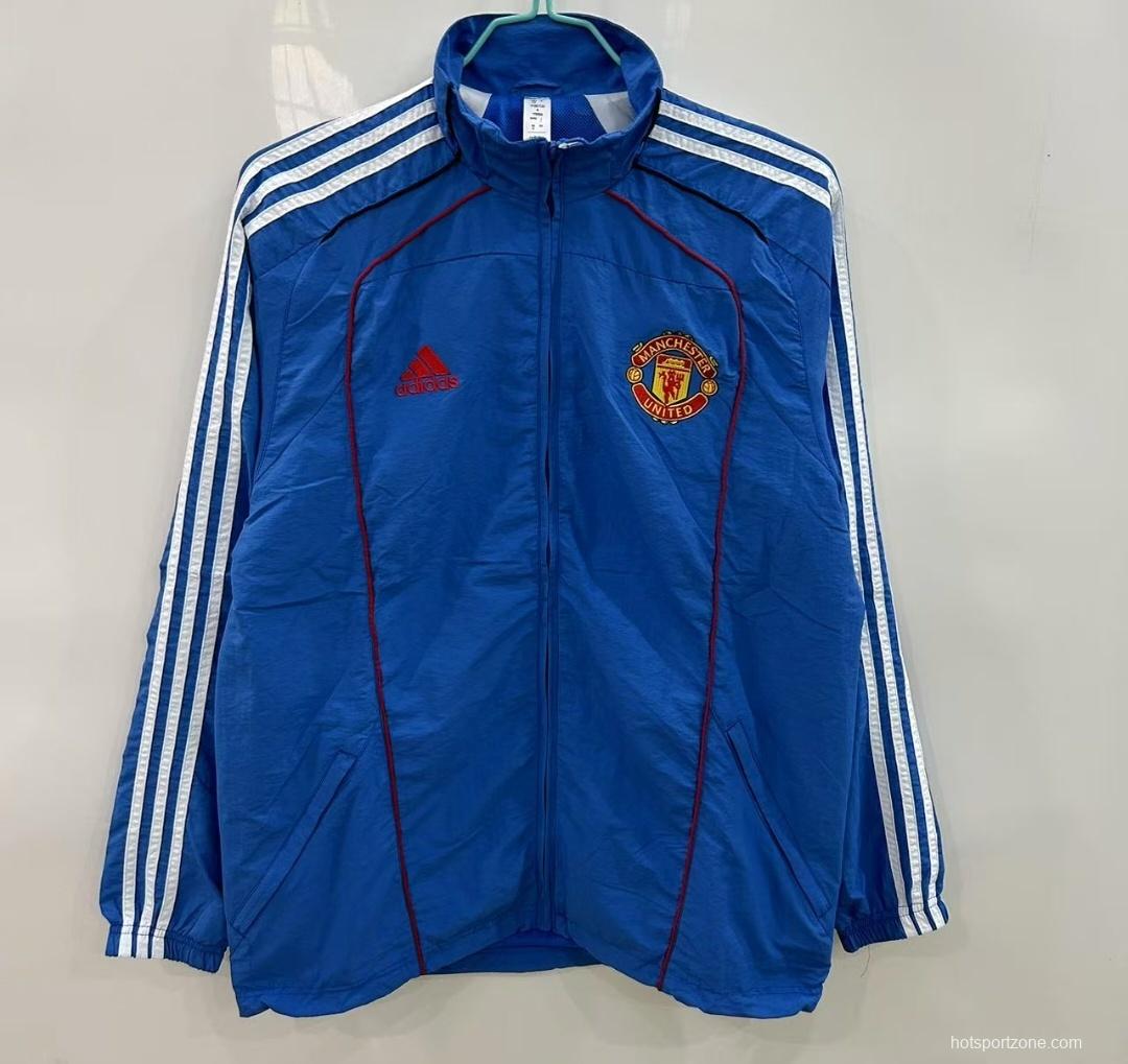 25/26 Manchester United Blue Windbreaker Windbreaker