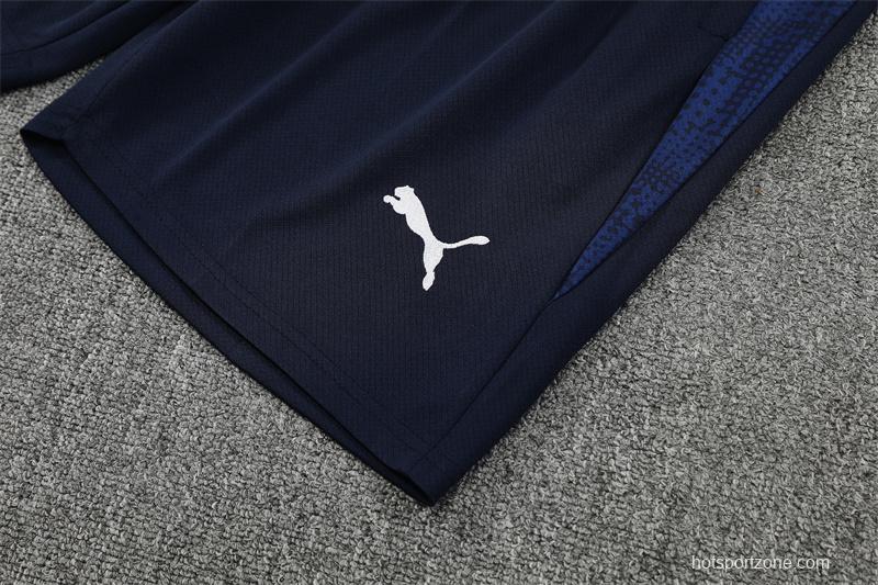 25/26 Olympique de Marseille Royal Blue Camouflage with XS Short Sleeve+Soccer Shorts