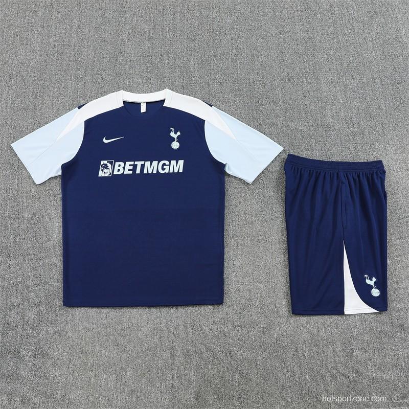 25/26 Tottenham Hotspur Royal Blue with XS Short Sleeve+Soccer Shorts