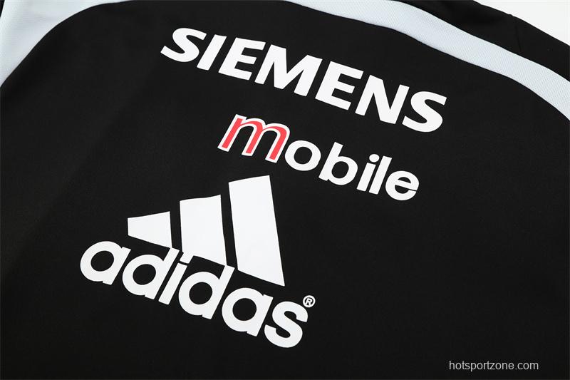 Retro 04/05 Real Madrid Black Half Zipper Jacket