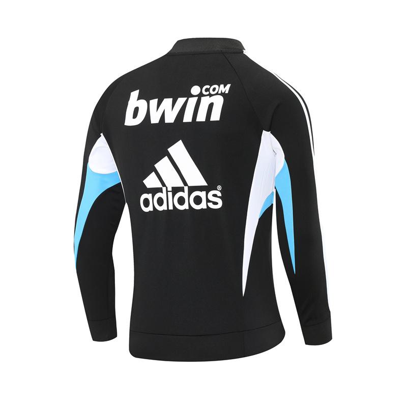 Retro 08/09 Real Madrid Black Half Zipper Jacket