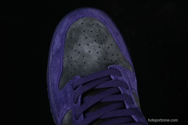 Nike Supreme x Dunk SB Dunk Low Casual Skate Shoes Gray Purple - HQ8487-500
