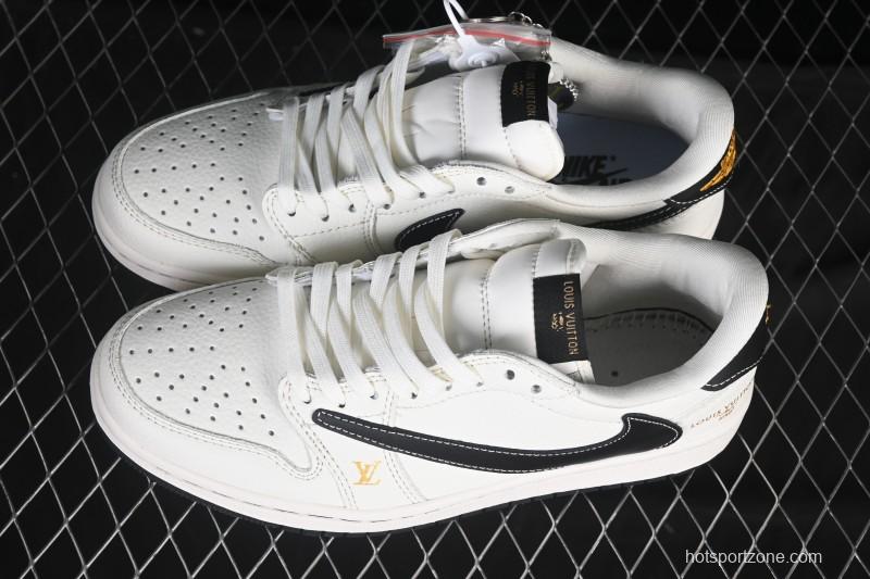 Nike Travis Scott x Fragment Design x Air Jordan 1 Low OG SP AJ1 Low Top Casual Sneakers - JW1188-144