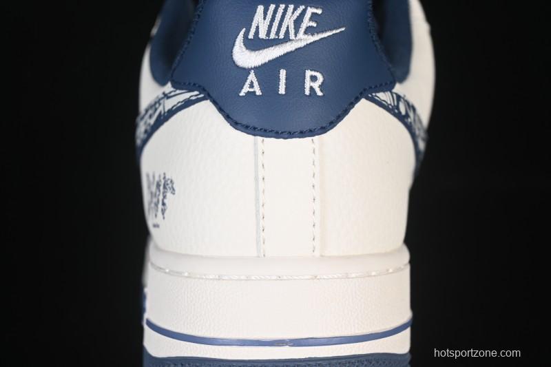 Nike Air Force 1 '07 Low Dior Collaboration Milan Embroidery Low-Top Casual Sneakers - XD2588-608