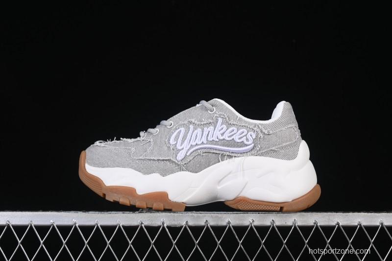 Adidas NY MLB Bigball Chunky Vintage Cursive Height-Increasing Platform Sneakers - 3ASHVT25N50GRL