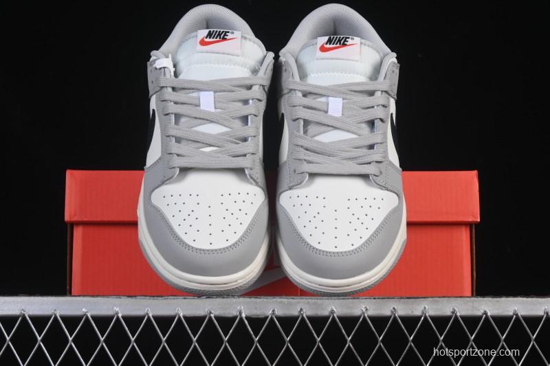 Nike SB Dunk Low White Black Grey Low-Top Casual Skate Shoes - IB3079-101