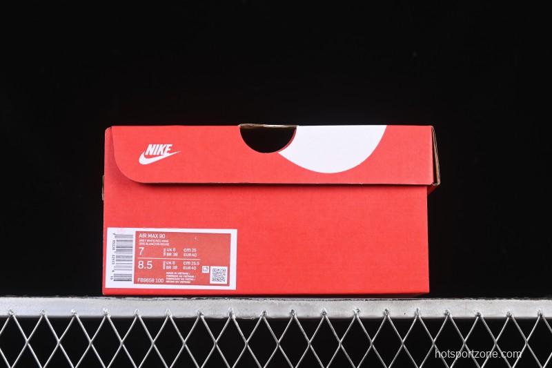 Nike Air Max 90 Retro Running Shoes with Max Air Cushion - FB9658-100