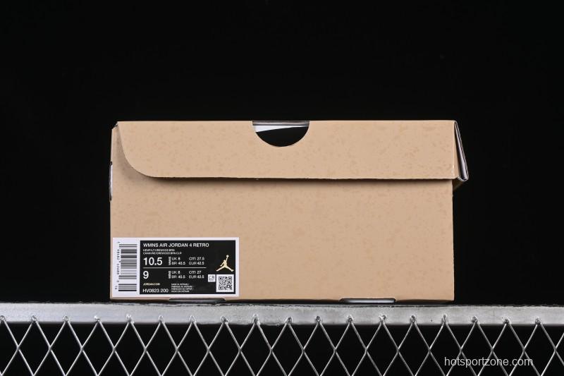 Nike Air Jordan 4 Retro Cozy Girl Warm Yellow Sneakers - HV0823-200