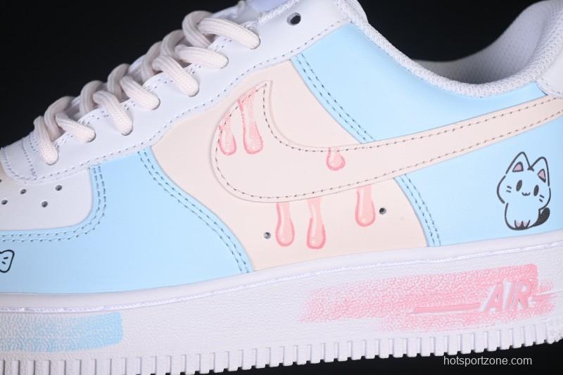 Nike Air Force 1 '07 Low Casual Sneakers with Custom Design - ZH0316-107