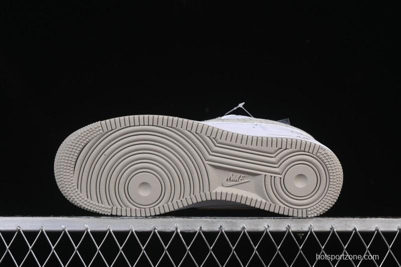 Nike Air Force 1 '07 Low Gucci Collaboration Light Gray Denim Glow-in-the-Dark Low-Top Casual Sneakers - XX3168-197