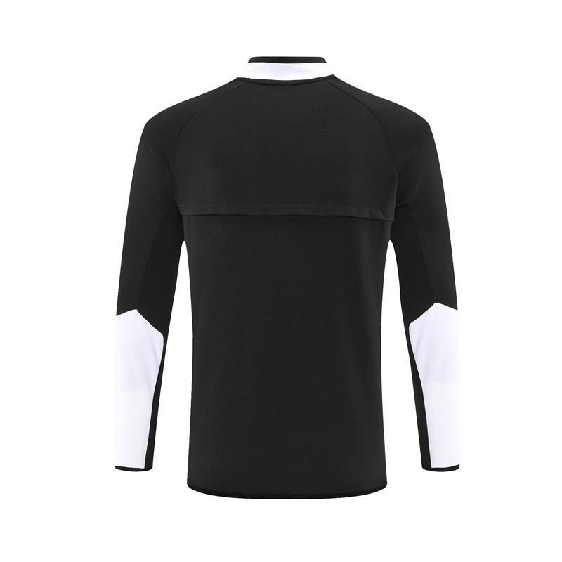 Retro 02/03 Manchester United Black Half Zipper Jacket+Long Pants