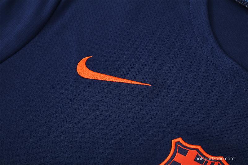 25/26 Barcelona Royal Blue T90 Short Sleeve Jersey+Shorts with XS