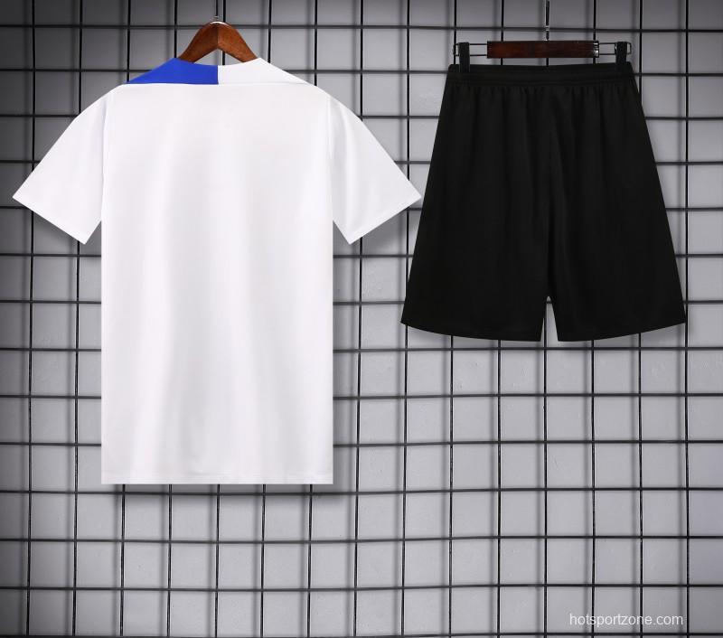 25/26 PSG White Short Sleeve Jersey+Shorts