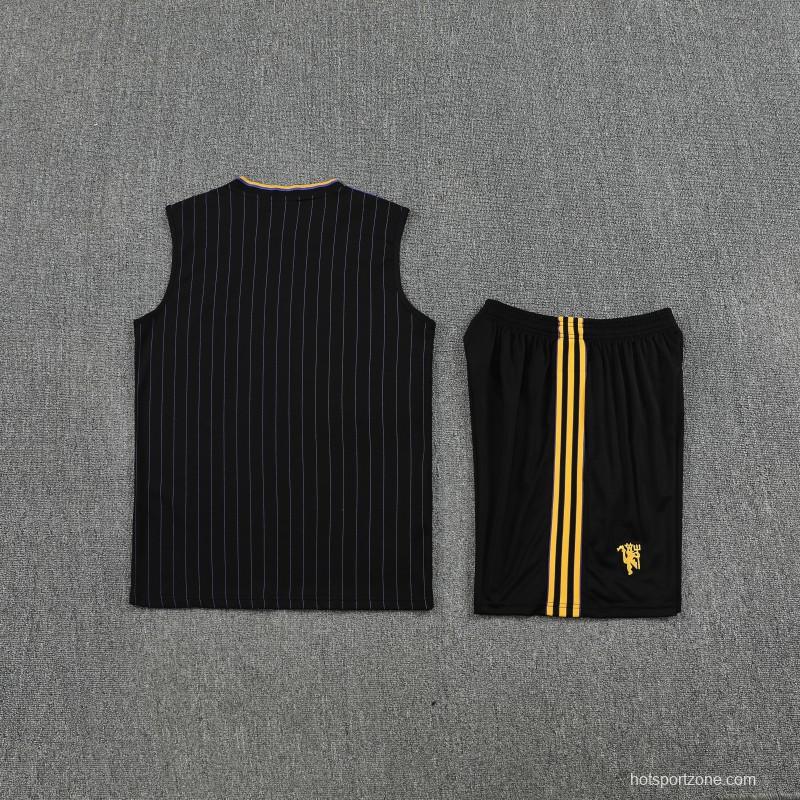 25/26 Manchester United Adidas Original Wine Vest Jersey+Shorts