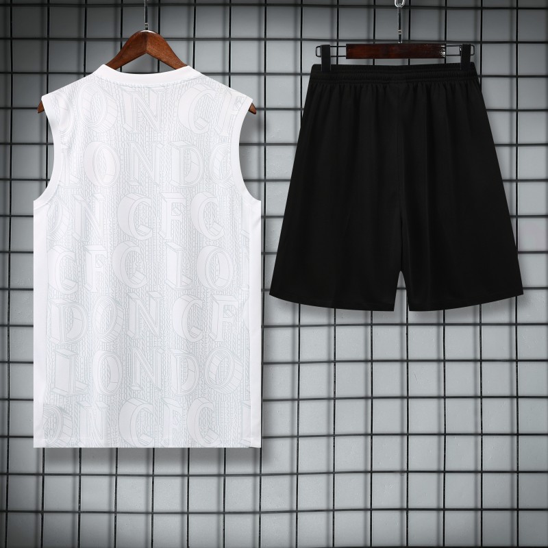 25/26 Chelsea White Vest Jersey+Shorts