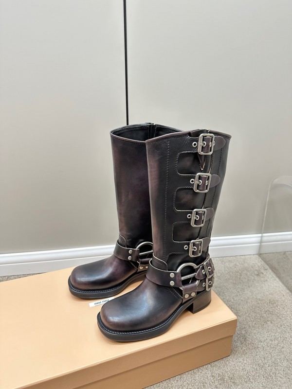 Miu Miu Fall/Winter 2025 Limited Edition Punk Style Martin Boots - LY00500