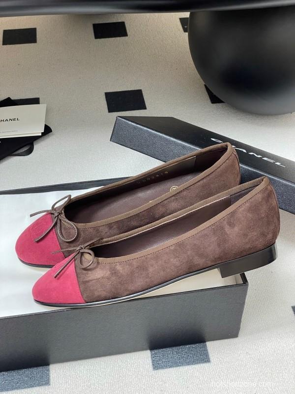 Adidas 2025 SS Bow Ballet Flats Classic Suede Flat Shoes - KFY00300