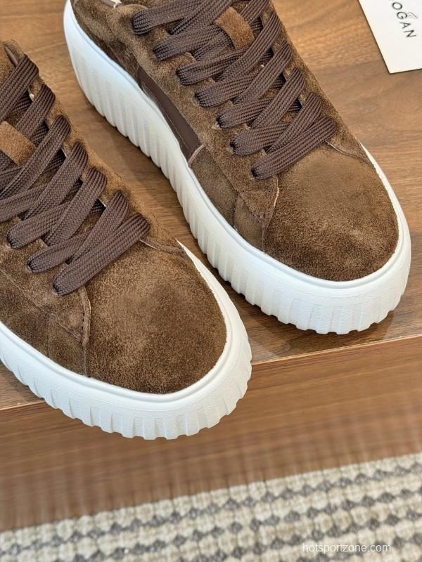 Hogan H-STRIPES Series Couple Thick Sole Biscuit Shoes Airship Shoes Casual Sneakers - AS00310