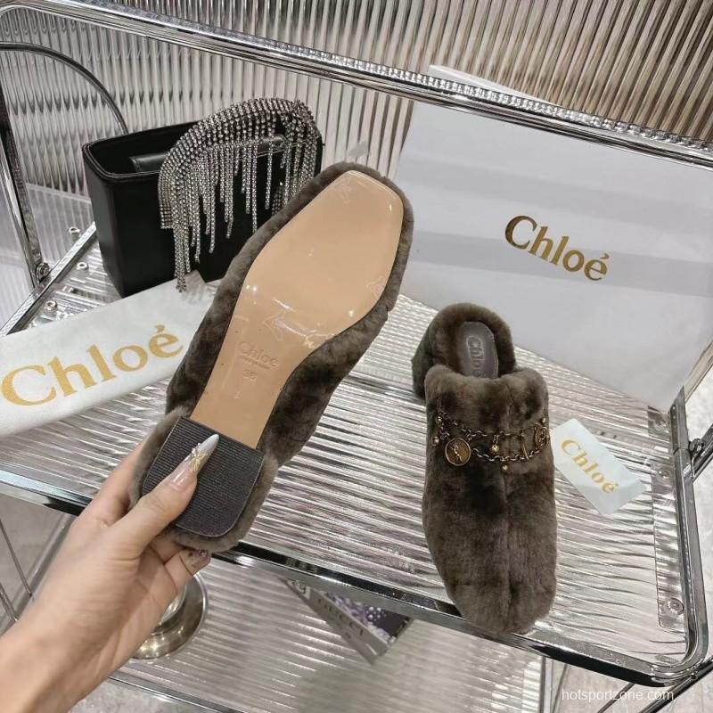 Chloe 2025/SS Genuine Fur Slides - LY00320