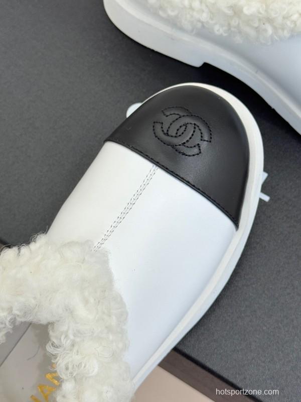 Chanel 25K Series Two-Tone CC Fur Snow Boots - KFY00270