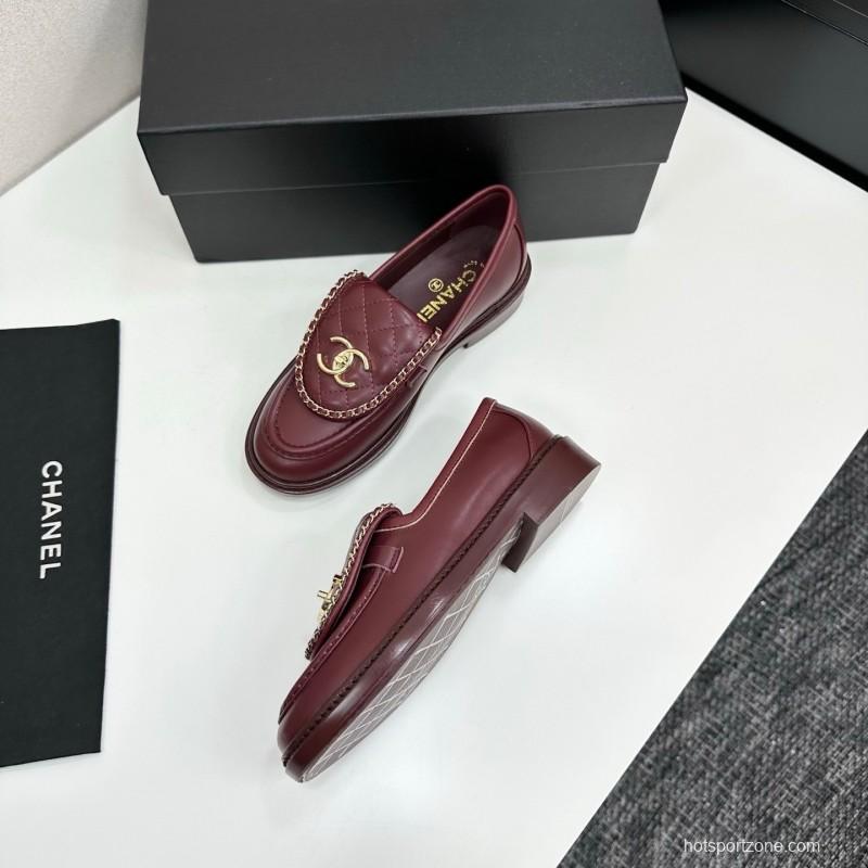 Chanel Classic Flap Chain CC Loafers with Buckle Closure - LY00320