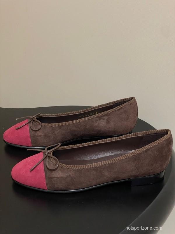 Adidas 2025 SS Bow Ballet Flats Classic Suede Flat Shoes - KFY00300