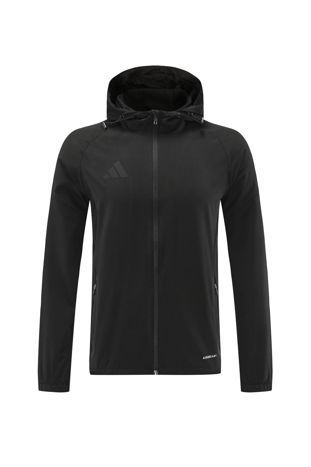 2025 Adidas Black Half Zipper Jacket+Long Pants S-2XL