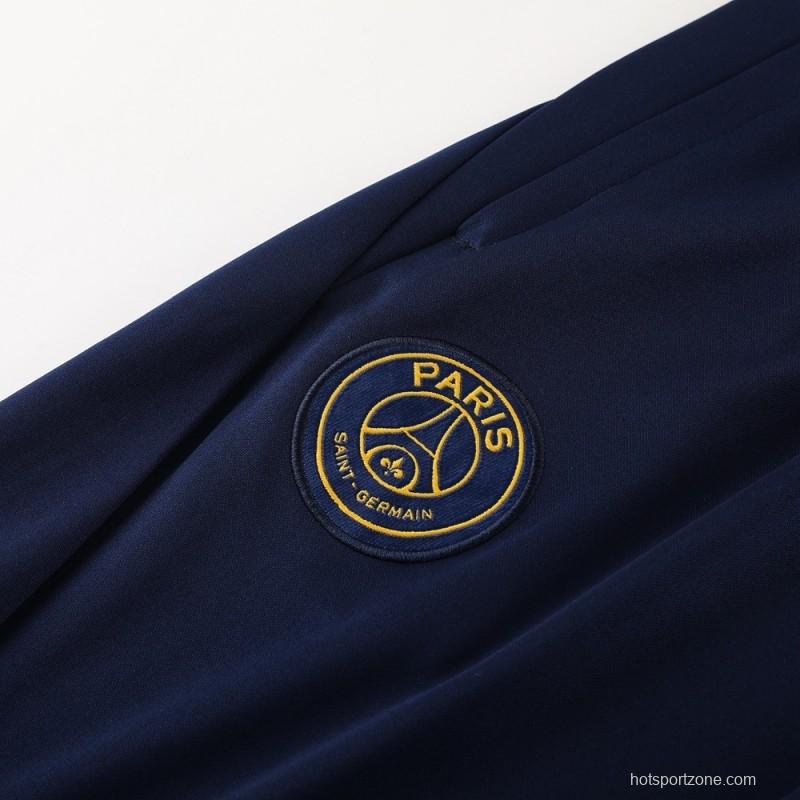 23/24 PSG Royal Blue S-2XL Half Zipper Jacket+Long Pants