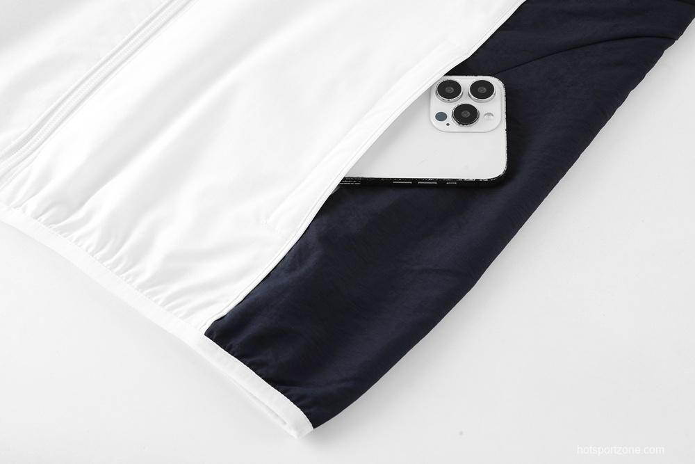 25/26 Arsenal White S-2XL Half Zipper Jacket+Long Pants