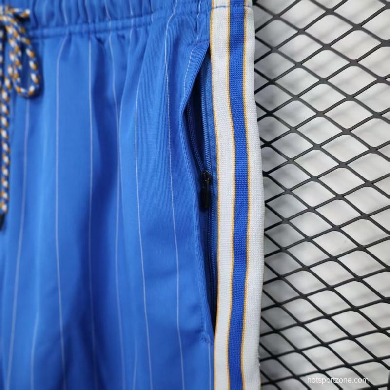 25/26 Real Madrid Blue with White Pinstripes Shorts