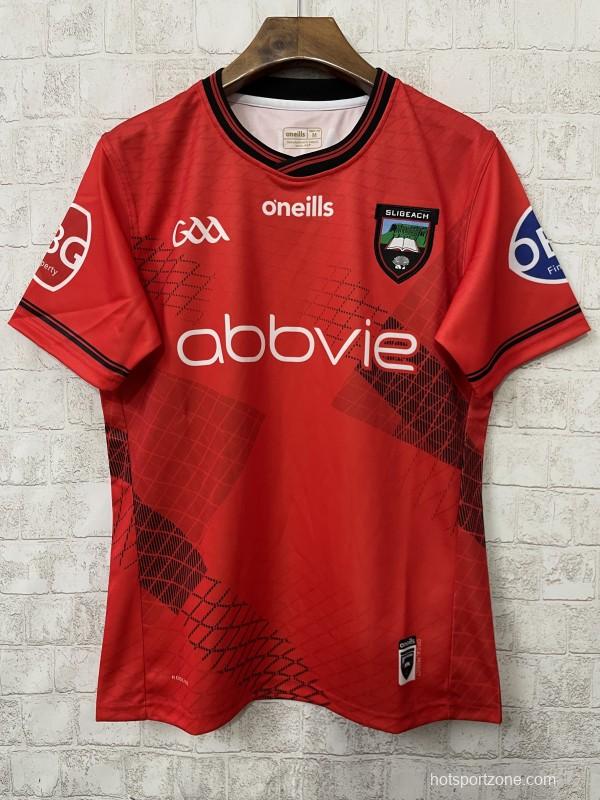 25/26 Sligo GAA Red with Black Geometric Pattern Jersey