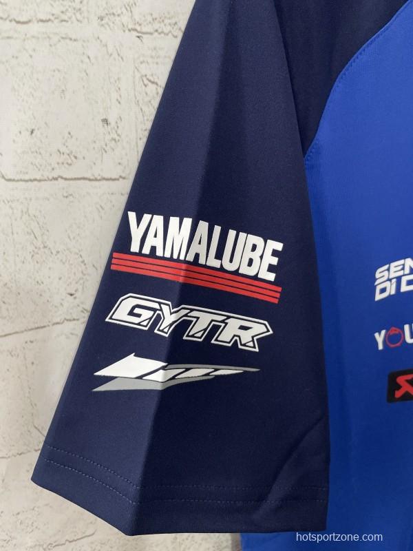 2025 F1 Yamaha PATA Racing Team Blue with Navy Raglan Sleeves Jersey