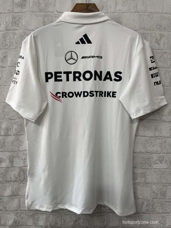 2026 F1 Mercedes-AMG Petronas F1 Team White Polo Shirt