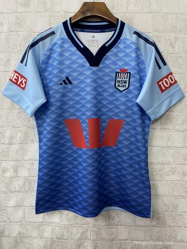 2026 NSW Blues Sky Blue to Navy Blue Gradient with Diamond Pattern Jersey