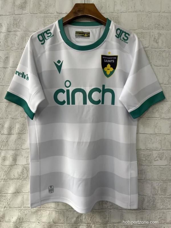 25/26 Northampton Saints White with Green Trim Jersey