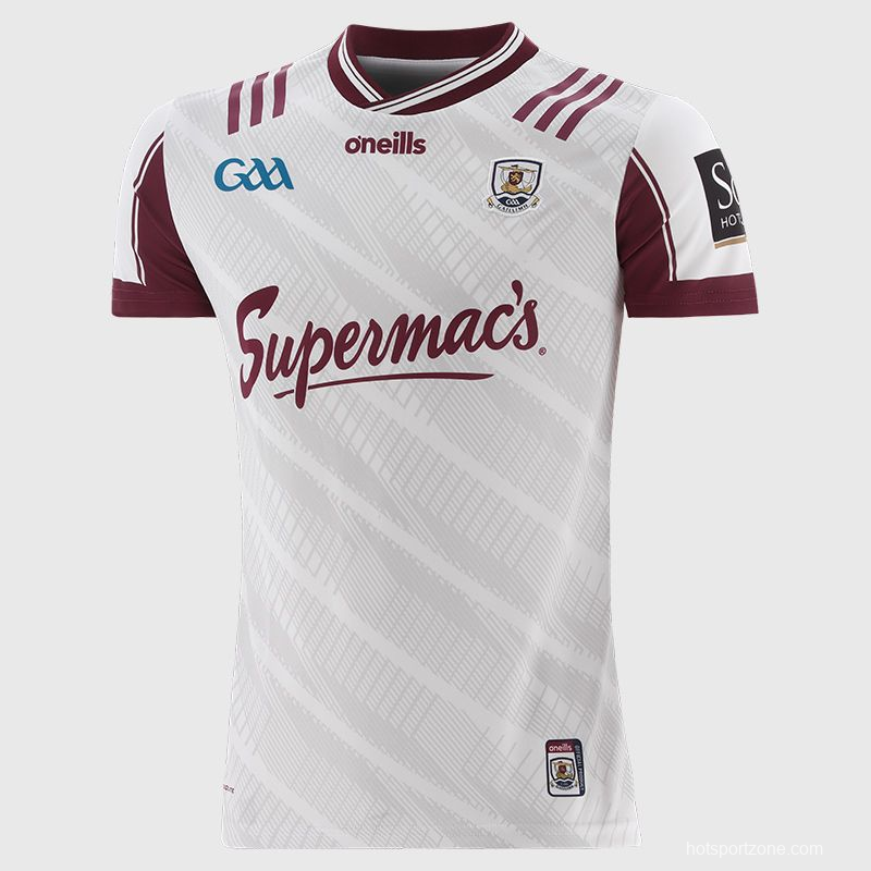 25/26 Galway GAA White with Maroon Trim Away Jersey