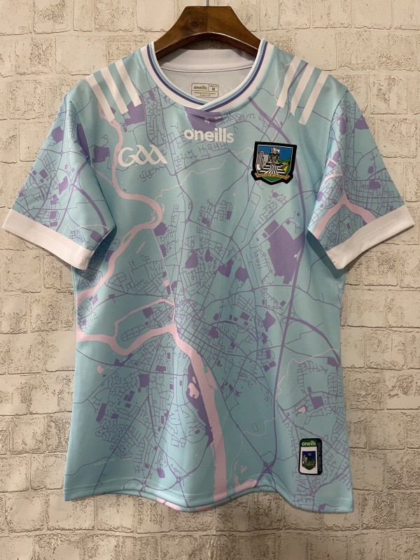 25/26 Limerick GAA Light Blue with Purple Map Design Away Jersey