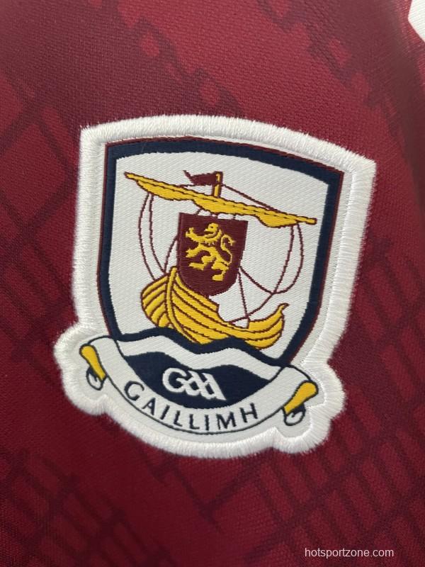 25/26 Galway GAA Maroon with White Trim Home Jersey