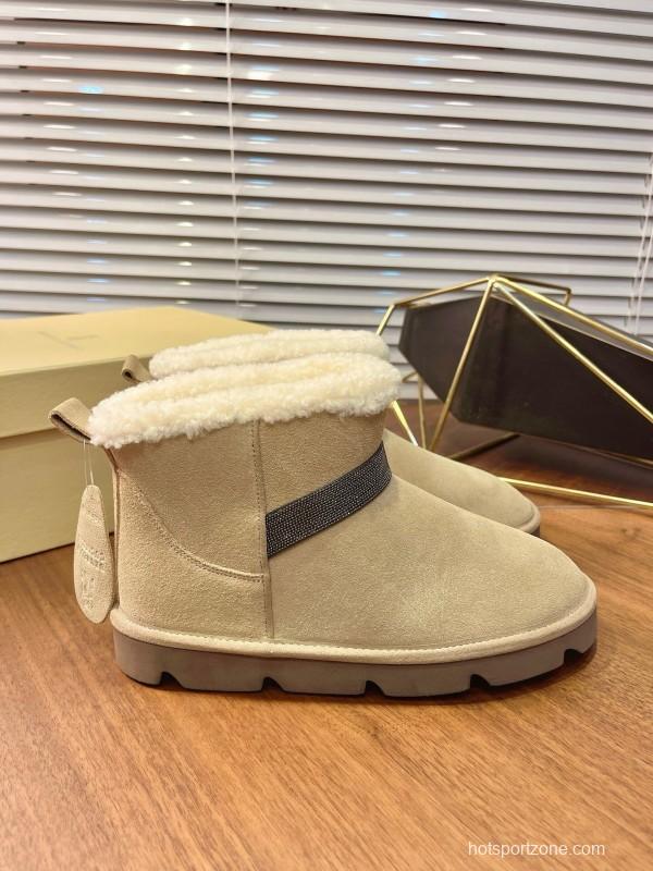 Brunello Cucinelli Winter New Snow Boots Sheepskin Buns Boots - AS00350