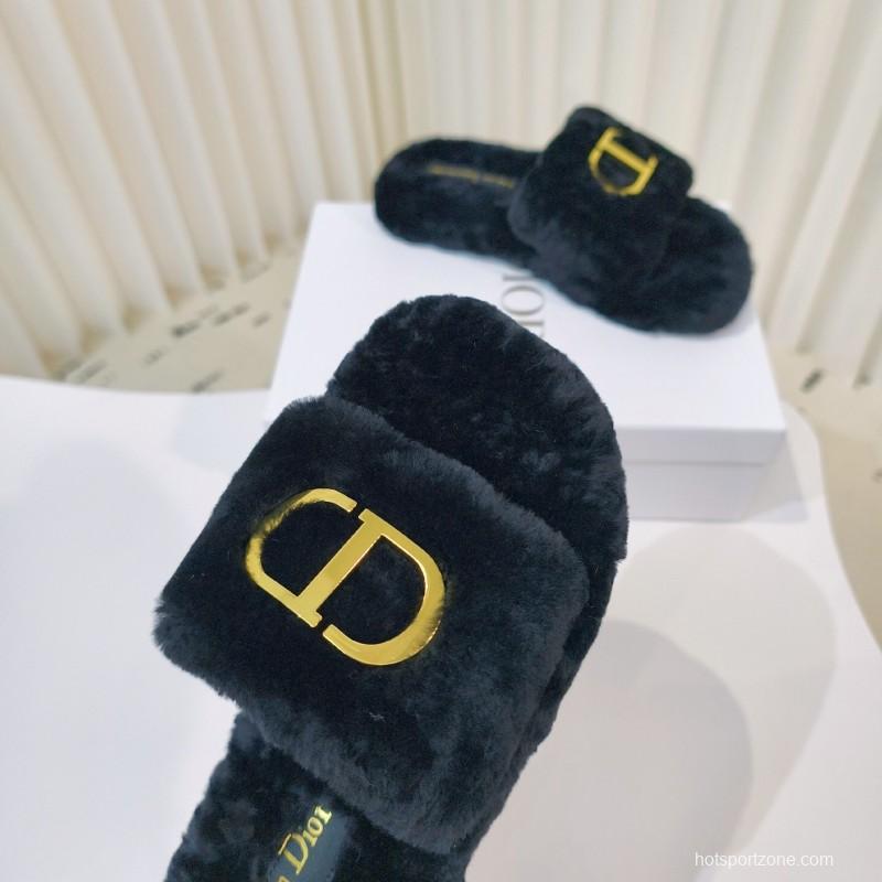 Dior Metal Buckle Wool Slippers Series - LY00280