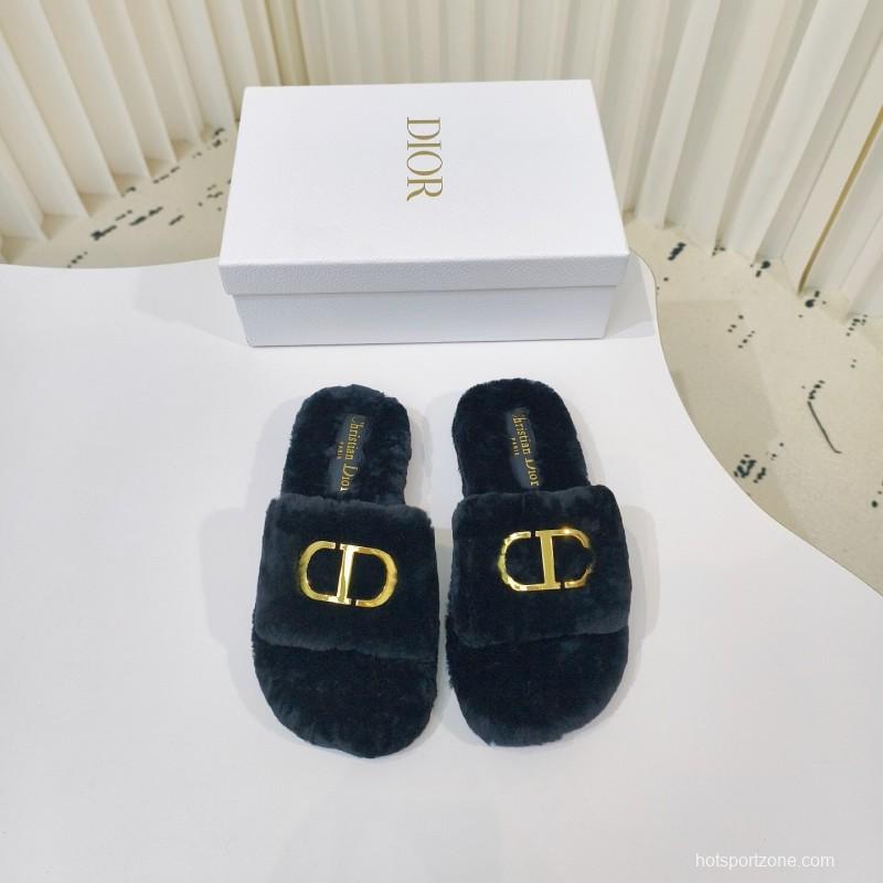Dior Metal Buckle Wool Slippers Series - LY00280