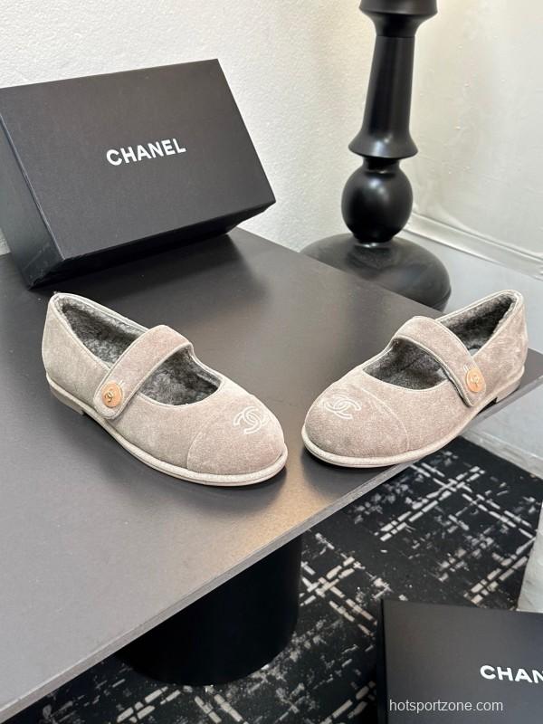 Chanel 2025/SS French Mary Jane Fur Shoes - AW25-MJ01