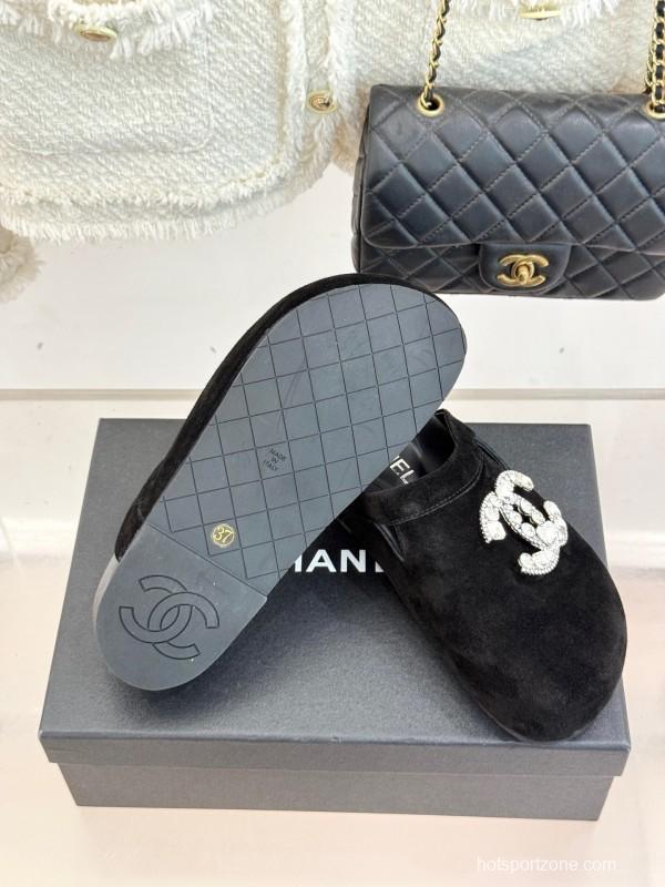 Chanel Classic CC Rhinestone Birkenstock Sandals - KFY00280