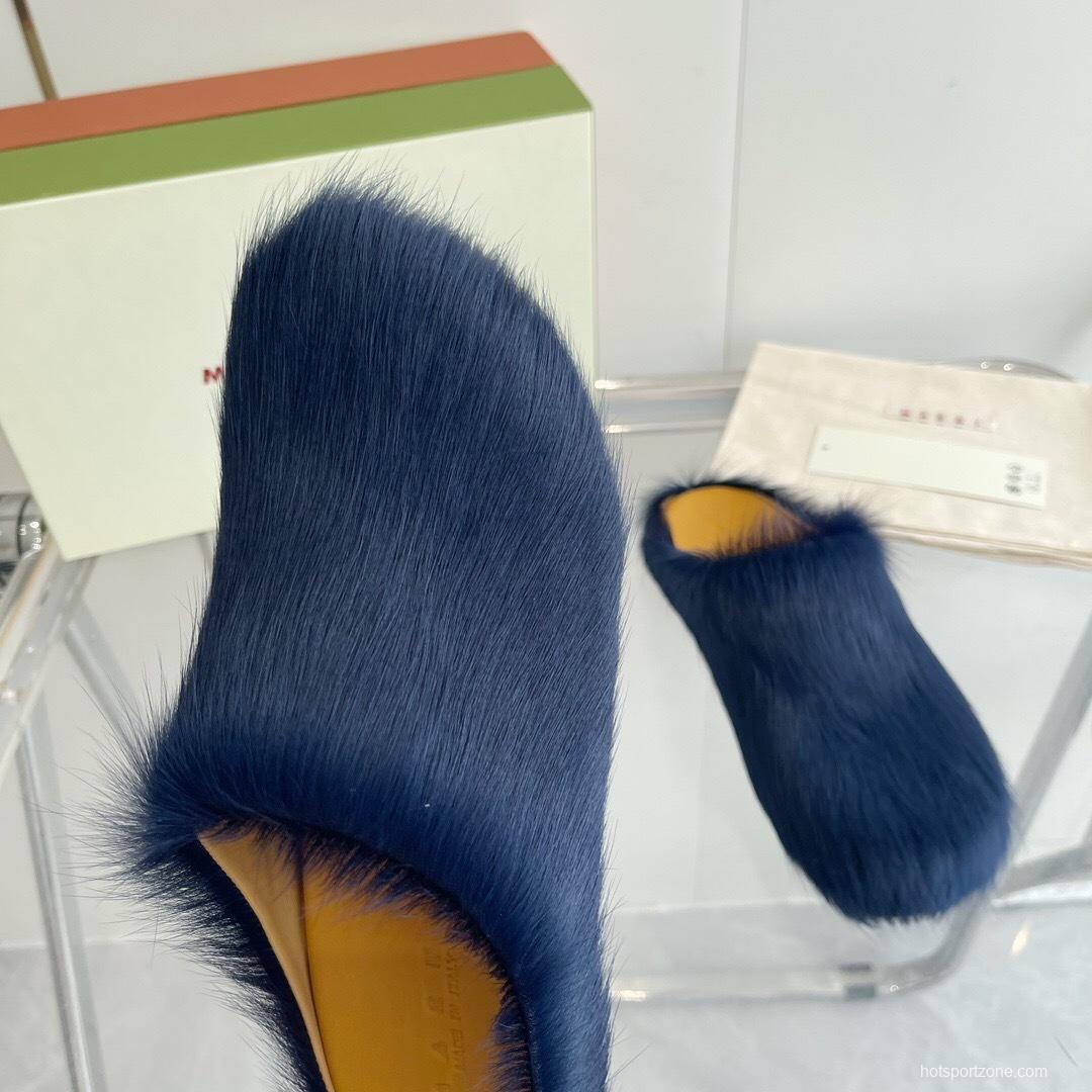 Marni 2025/SS Mule Shoes with Pony Hair - LY00