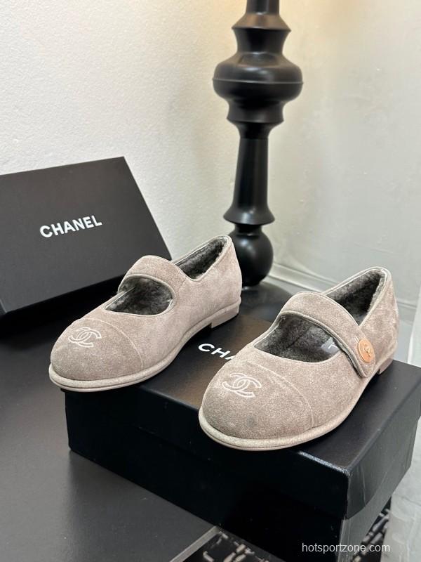 Chanel 2025/SS French Mary Jane Fur Shoes - AW25-MJ01