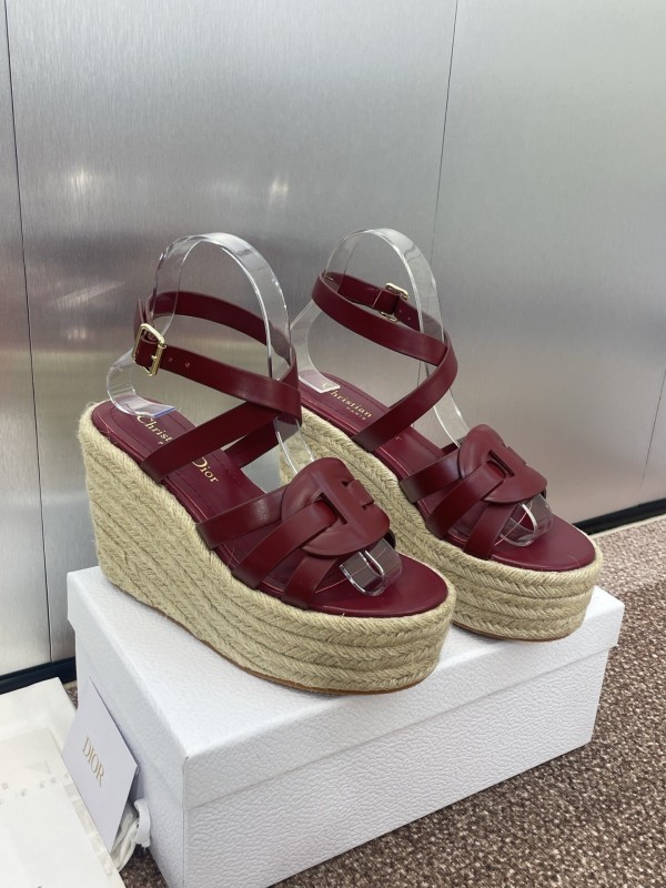 Dior D-Club Jelly Color Hollow Layered Cross Strap Platform High Heel Women Shoes - KFY00290