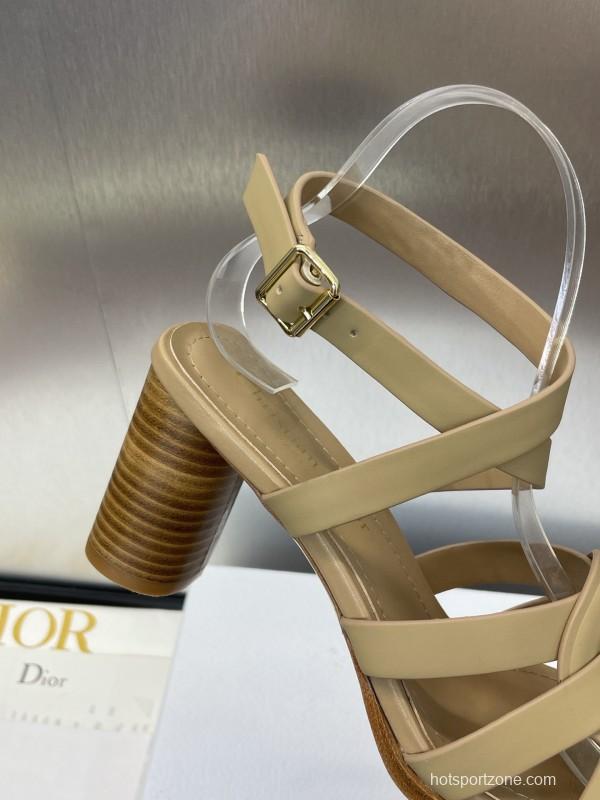Dior D-Club Jelly Color Hollow Layered Cross Strap High Heel Women Shoes - KFY00290