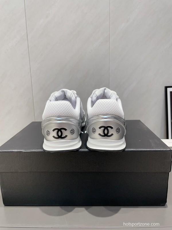Chanel Silver Horn King II Casual Series Sneakers - KFY00330
