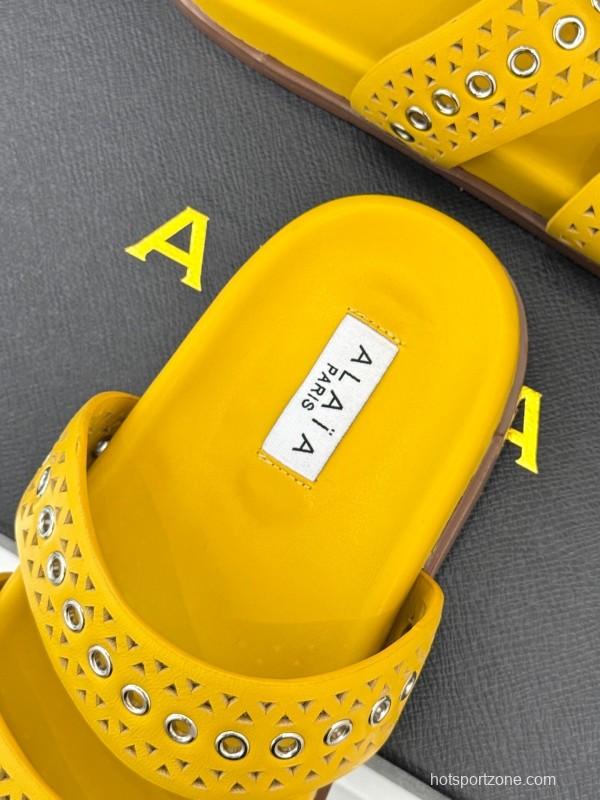 Alaia 2025SS Hollow-Out Casual Sandals - KFY00260